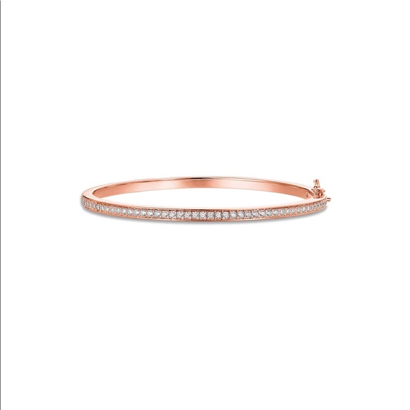 14k Rose Gold Tennis Bracelet Bangle